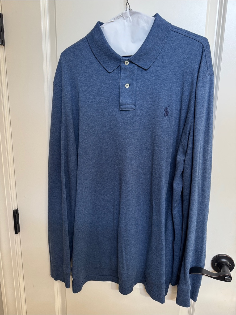 Polo by Ralph Lauren‎ Long Sleeve Polo - Heather Blue